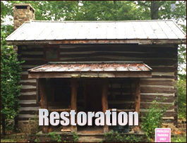 Historic Log Cabin Restoration  Smyrna, North Carolina